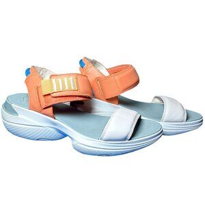 Sorel Women's Explorer Blitz Stride Coral Orange Ankle Strap 10 Active Sandal T1